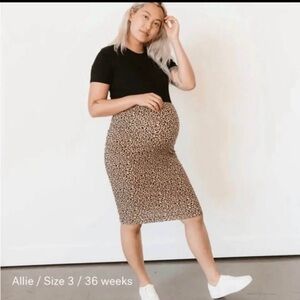 STORQ Maternity Pencil Skirts Size L Leopard and Black